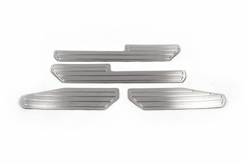 Volkswagen Amarok 2010–2022 OmsaLine notranje letvice pragov (4 kosi, nerjavno jeklo) Fotografija 3