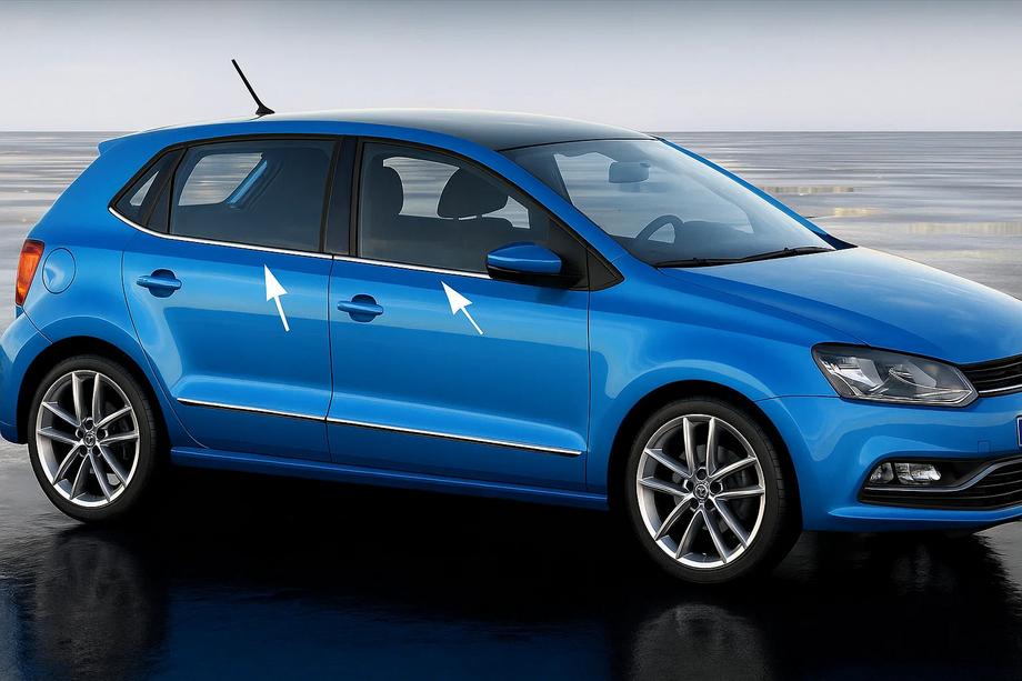 Volkswagen Polo 2010–2017 Okenske obrobe HB (6 kos, nerjaveče jeklo) Image