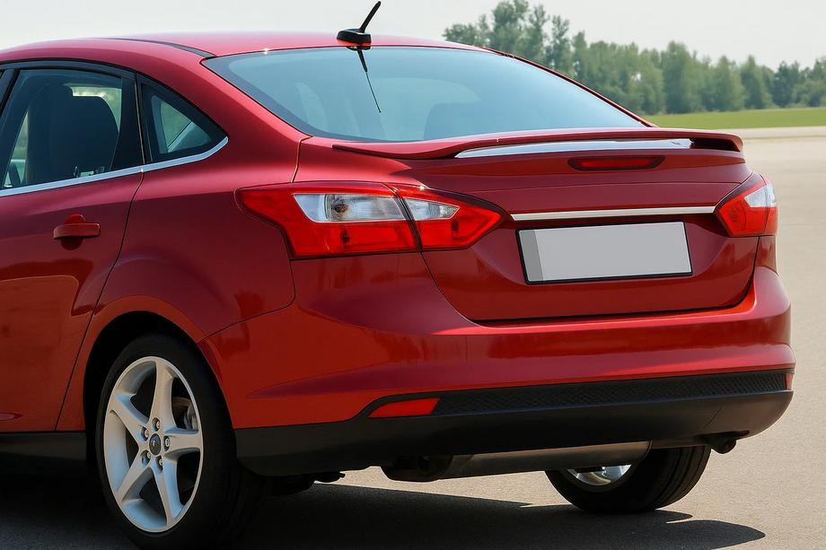 Ford Focus III 2011–2017 Ozka letev nad registrsko tablico (nerjaveče jeklo) Limuzina (krom) Image