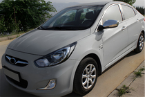 Hyundai Accent 2011–2017 Kromirani pokrovi ogledal brez izreza za smernik (2 kos) OmsaLine - italijansko nerjavno jeklo fotografija 1