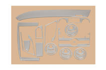 Chevrolet Aveo T250 2005–2011 Okrasne obloge armaturne plošče (veliki komplet) fotografija 2