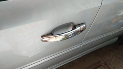 Opel Vectra C 2002–2008 Pokrovi kljuk vrat (4 kos, nerjaveče jeklo) OmsaLine - italijansko nerjavno jeklo fotografija 8
