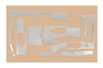 Nissan Navara 2006–2015 Komplet oblog armaturne plošče (12 kosov) Aluminij fotografija 3