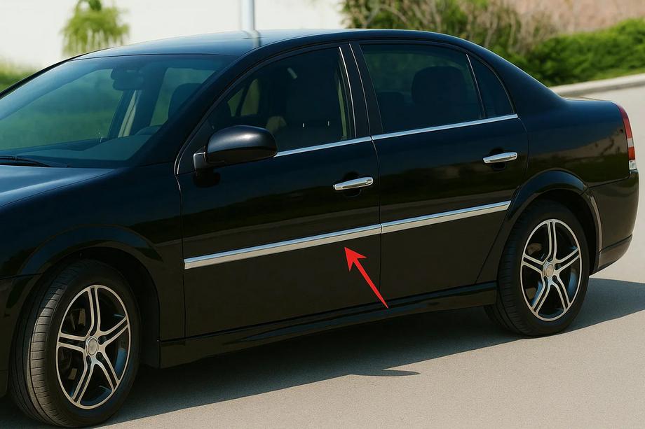 Opel Vectra C 2002–2008 Pokrovi letvic vrat (4 kosi, nerjavno jeklo) Image
