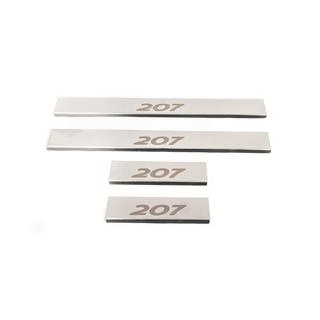 Zaščitne letve za pragove Carmos (4 kosi, nerjavno jeklo) Peugeot 207 2006–2014 fotografija 3