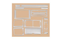 Peugeot 407 2004–2011 Prekrivni elementi za armaturno ploščo (Kit-1) Aluminij fotografija 3
