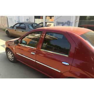 Letve na vratih (4 kos, nerjaveče jeklo) Renault Logan I 2005–2008 fotografija 3