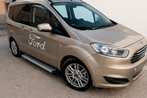 Ford Courier 2014–2023 Bočne stopnice Maya V2 (2 kosa, aluminij) fotografija 1