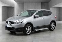 Nissan Qashqai 2010–2014 Bočne stopnice Maya V2 (2 kosa, aluminij) fotografija 1