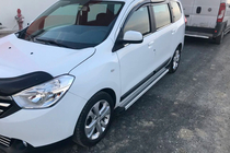 Renault Lodgy 2013–2022 Bočne stopnice Maya V2 (2 kosa, aluminij) fotografija 1