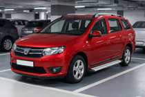 Renault Logan MCV 2013–2022 Bočne stopnice Maya V2 (2 kosa, aluminij) fotografija 1