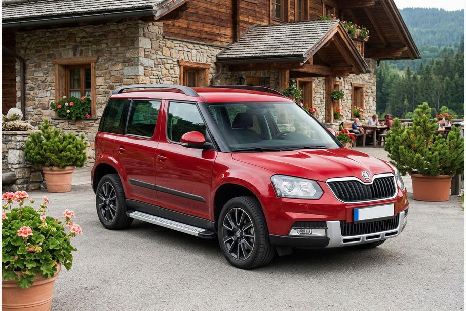 Skoda Yeti 2009–2017 Bočne stopnice Maya V2 (2 kosa, aluminij) Image