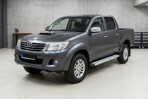 Toyota Hilux 2006–2015 Bočne stopnice Maya V2 (2 kosa, aluminij) fotografija 1