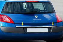 Renault Megane II 2004–2009 Zaščitna letev roba prtljažnika (nerjaveče jeklo) HB, OmsaLine - italijansko nerjaveče jeklo fotografija 2