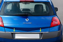 Renault Megane II 2004–2009 Zaščitna letev roba prtljažnika (nerjaveče jeklo) HB, OmsaLine - italijansko nerjaveče jeklo fotografija 1