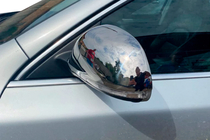 Skoda Octavia II A5 2010–2013 Kromirani pokrovi ogledal (2 kosa, nerjavno jeklo) Carmos - turško nerjaveče jeklo fotografija 3