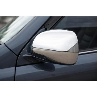 Kromirani pokrovi ogledal (2 kosa, nerjavno jeklo) Toyota Land Cruiser Prado 120 2002–2009 fotografija 1