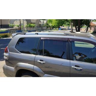 Kromirane turške strešne sani Toyota Land Cruiser Prado 120 2002–2009 fotografija 2