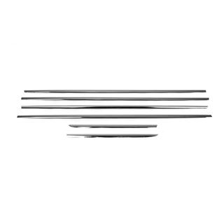 Okenske obrobe (6 kos, nerjavno jeklo) Toyota Land Cruiser Prado 150 2009–2023 fotografija 3