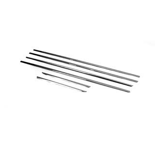 Okenske obrobe (6 kos, nerjavno jeklo) Toyota Land Cruiser Prado 150 2009–2023 fotografija 4