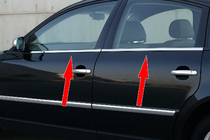 Volkswagen Passat B5 1997–2005 Zunanja okenska obroba (4 kosi, inox) Carmos - turško nerjaveče jeklo fotografija 1