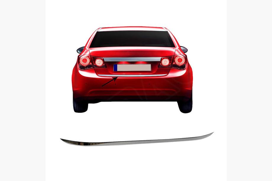Chevrolet Cruze 2009–2015 Nerjaveča zaščitna letev za rob prtljažnika Limuzina, OmsaLine – italijansko nerjaveče jeklo Fotografija 4