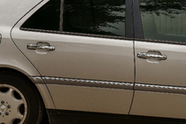 Mercedes C-class W202 1993–2001 Kromirane obloge kljuk vrat (4 kosi, nerjavno jeklo) fotografija 2