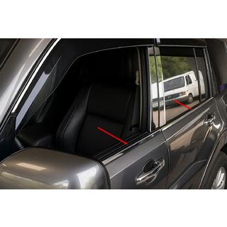 Okenske obrobe (4 kos, nerjavno jeklo) Mitsubishi Pajero Wagon IV 2006–2021 fotografija 1