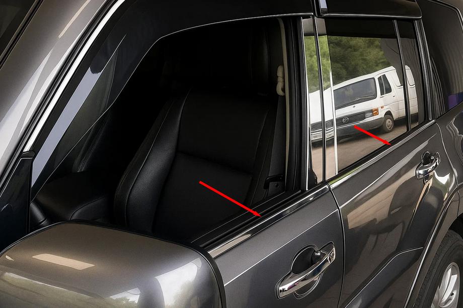 Mitsubishi Pajero Wagon IV 2006–2021 Okenske obrobe (4 kos, nerjavno jeklo) Image