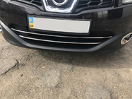 Nissan Qashqai 2010–2014 Letvice za spodnjo masko (2 kosa, nerjaveče jeklo) fotografija 4