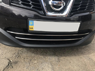 Nissan Qashqai 2010–2014 Letvice za spodnjo masko (2 kosa, nerjaveče jeklo) fotografija 1