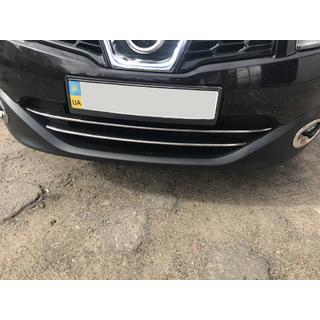 Letvice za spodnjo masko (2 kosa, nerjaveče jeklo) Nissan Qashqai 2010–2014 fotografija 4