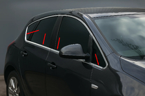 Opel Astra J 2009–2015 Spodnje okenske letvice (hatchback, 8 kos, nerjaveče jeklo) Carmos - turško nerjaveče jeklo fotografija 1