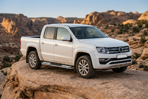 Volkswagen Amarok 2010–2022 Bočne stopnice Tayga V2 (2 kosa, aluminij) fotografija 1