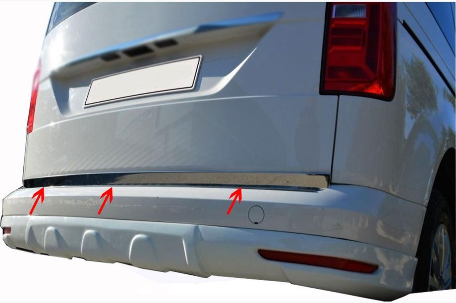 Volkswagen Caddy 2015–2020 Zaščitna letev roba prtljažnika (nerjaveče jeklo) Carmos - turško nerjaveče jeklo Image