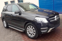 Mercedes GLE/ML class W166 2011–2018 Stranske stopnice BlackLine (2 kos, aluminij) fotografija 1