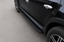 Dacia Duster 2008–2018 Stranske stopnice Tayga V1 Black (2 kosa, aluminij) fotografija 1