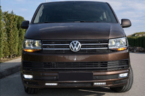 Volkswagen T6 2015–2024 Lip spojler sprednjega odbijača Sport 2-LED 2015-2018 (za barvanje) fotografija 2