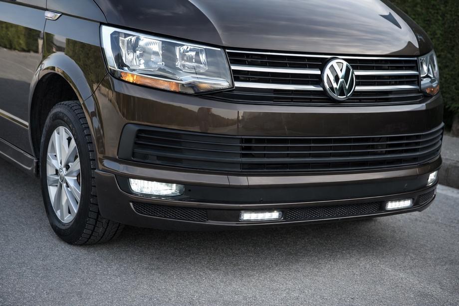 Volkswagen T6 2015–2024 Lip spojler sprednjega odbijača Sport 2-LED 2015-2018 (za barvanje) Image