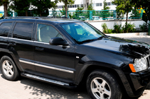 Jeep Grand Cherokee WK 2004–2010 Stranske stopnice Allmond Grey (2 kosa, aluminij) fotografija 1