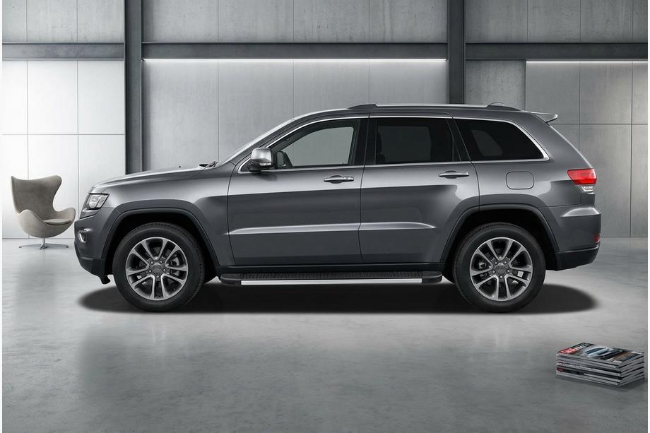 Jeep Grand Cherokee WK2 2010–2021 Stranski pragovi Maya V1 (2 kos, aluminij) Fotografija 1