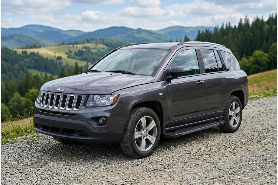 Jeep Compass 2006–2016 Stranske stopnice RedLine Black (2 kosa, aluminij) Image