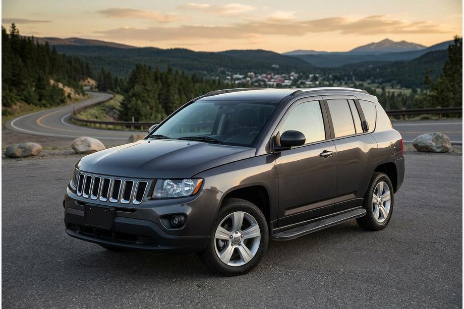 Jeep Compass 2006–2016 Stranske stopnice Bosphorus Black (2 kosa, aluminij) Image