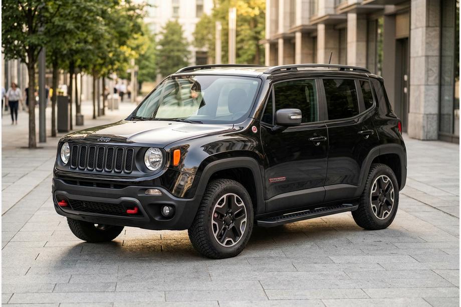 Jeep Renegade 2014– Bočne stopnice Allmond Black (2 kos, aluminij) Image