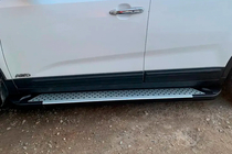 Kia Sorento II XM 2009–2014 Stranske stopnice Allmond Grey (2 kosa, aluminij) 2013-2016 fotografija 4
