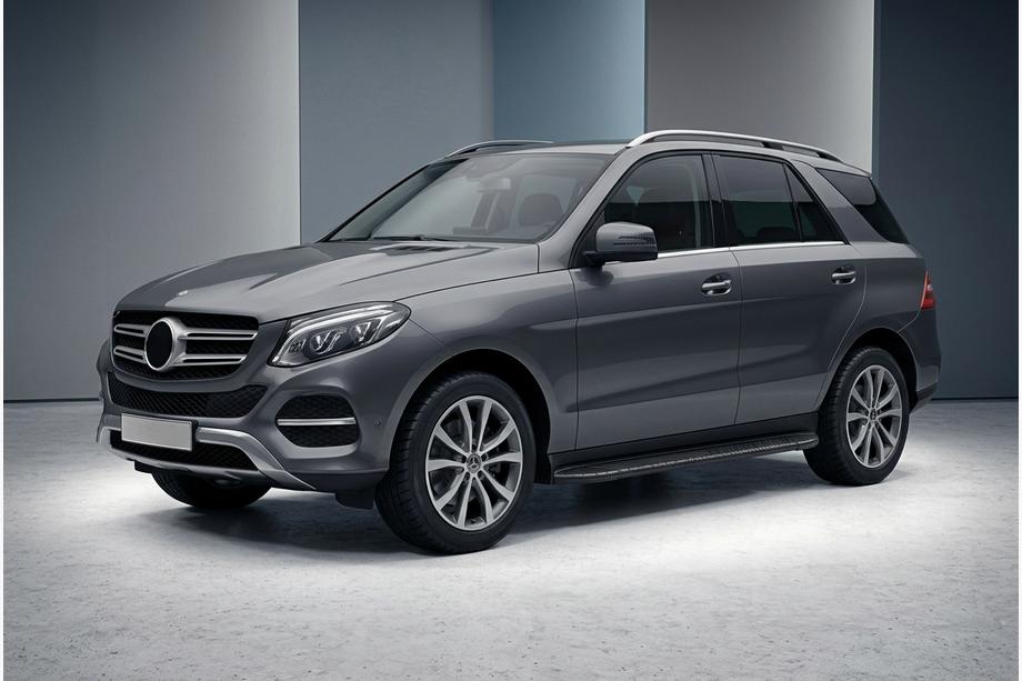Mercedes GLE/ML class W166 2011–2018 Stranske stopnice Bosphorus Black (2 kosa, aluminij) Image