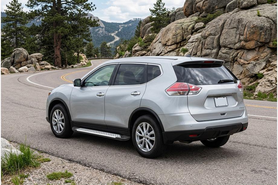 Nissan X-trail T32/Rogue 2014–2021 Stranske stopnice Allmond Grey (2 kosa, aluminij) Image