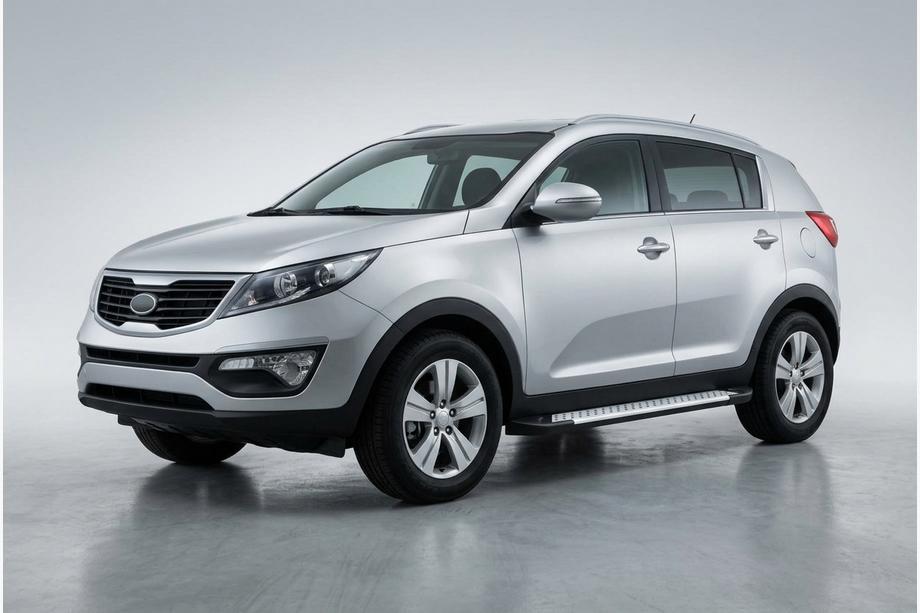 Kia Sportage 2010–2015 Stranske stopnice Allmond Grey (2 kosa, aluminij) Image