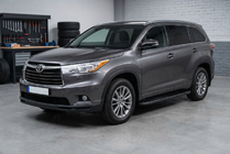 Toyota Highlander 2013–2019 Stranske stopnice Bosphorus Black (2 kosa, aluminij) fotografija 1