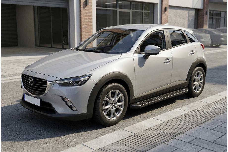 Mazda CX-3 2015– Bočne stopnice Allmond Black (2 kos, aluminij) Image